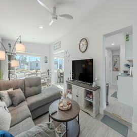 Warm and bright living room.