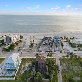 Across the street from the beach.