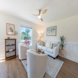 Bright and open Living room space.