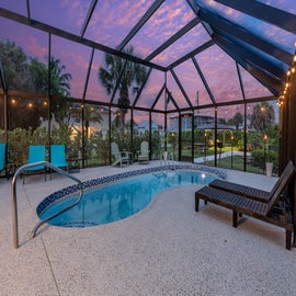 Stunning enclosed backyard.