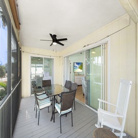 Al Fresco dining off the sliders in the living room