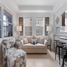 Living room with sleeper sofa