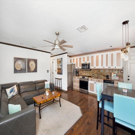 Inviting living room with warm earth tones and cozy vibes