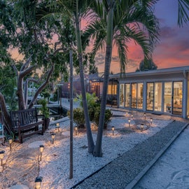 Take a night stroll in the backyard.