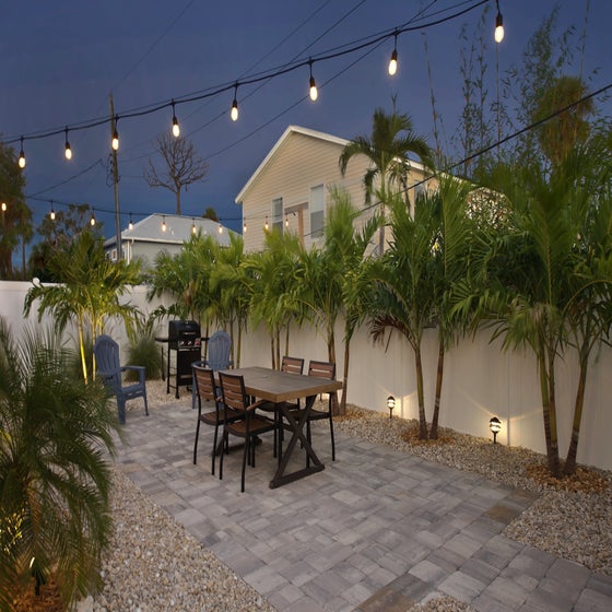 Shared Backyard at night