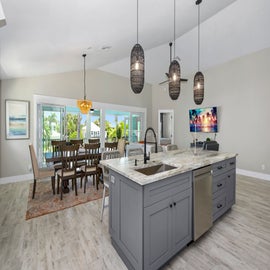 Renovated kitchen and dining area.