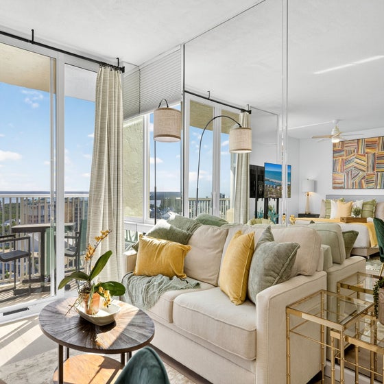 Stylish Coastal Decor with Abundant Natural Light