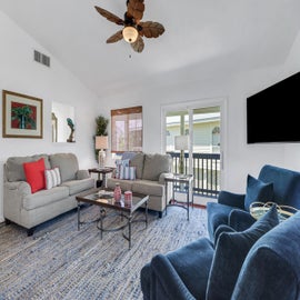 Bright open living room.