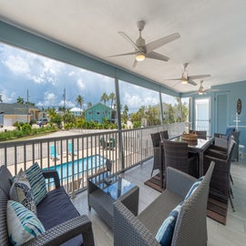Pool views from balcony.