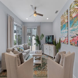 Cute tropical living room.