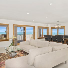 Living area with view of the Beach