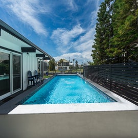 Enjoy the pool while you enjoy the bay views.