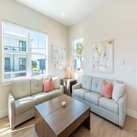 Bright and open living room.