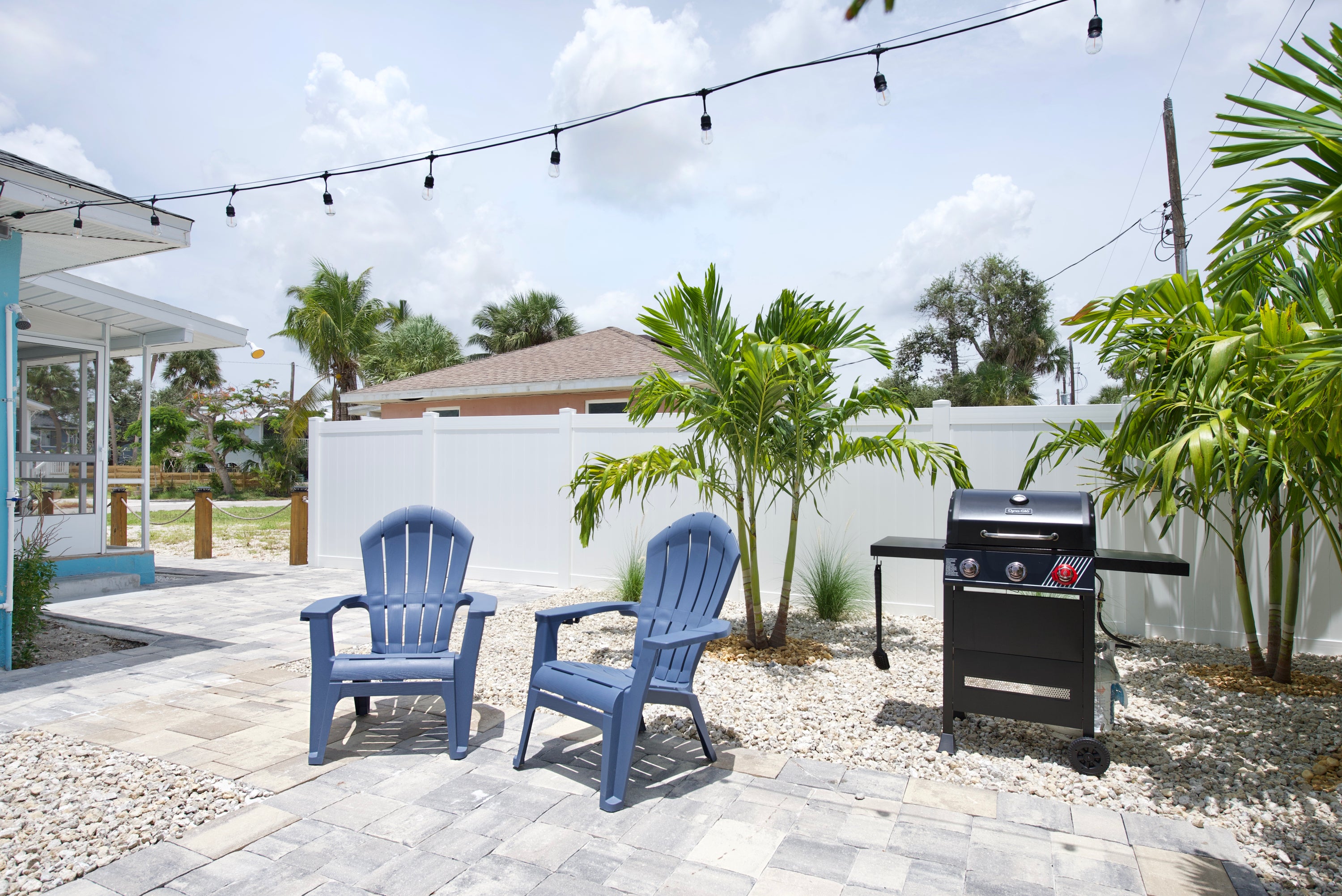 Backyard with grill