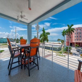 Balcony with beach views