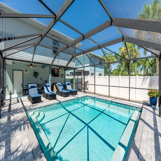Your private pool oasis is perfect for sunny days.