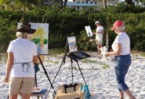 Artists paint the inspiring Fort Myers Beach area during the annual Paint the Beach festival.