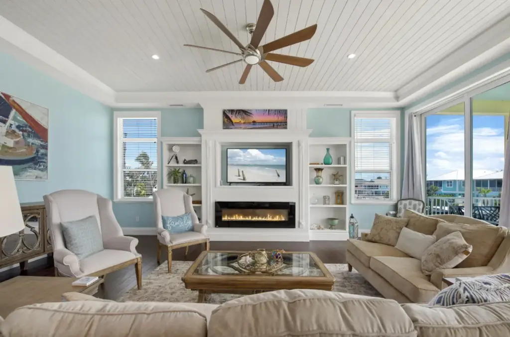 Inside a Ft. Myers Beach vacation rental by Sun Palace Vacations